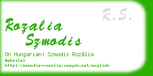 rozalia szmodis business card