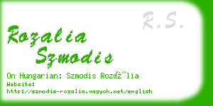 rozalia szmodis business card